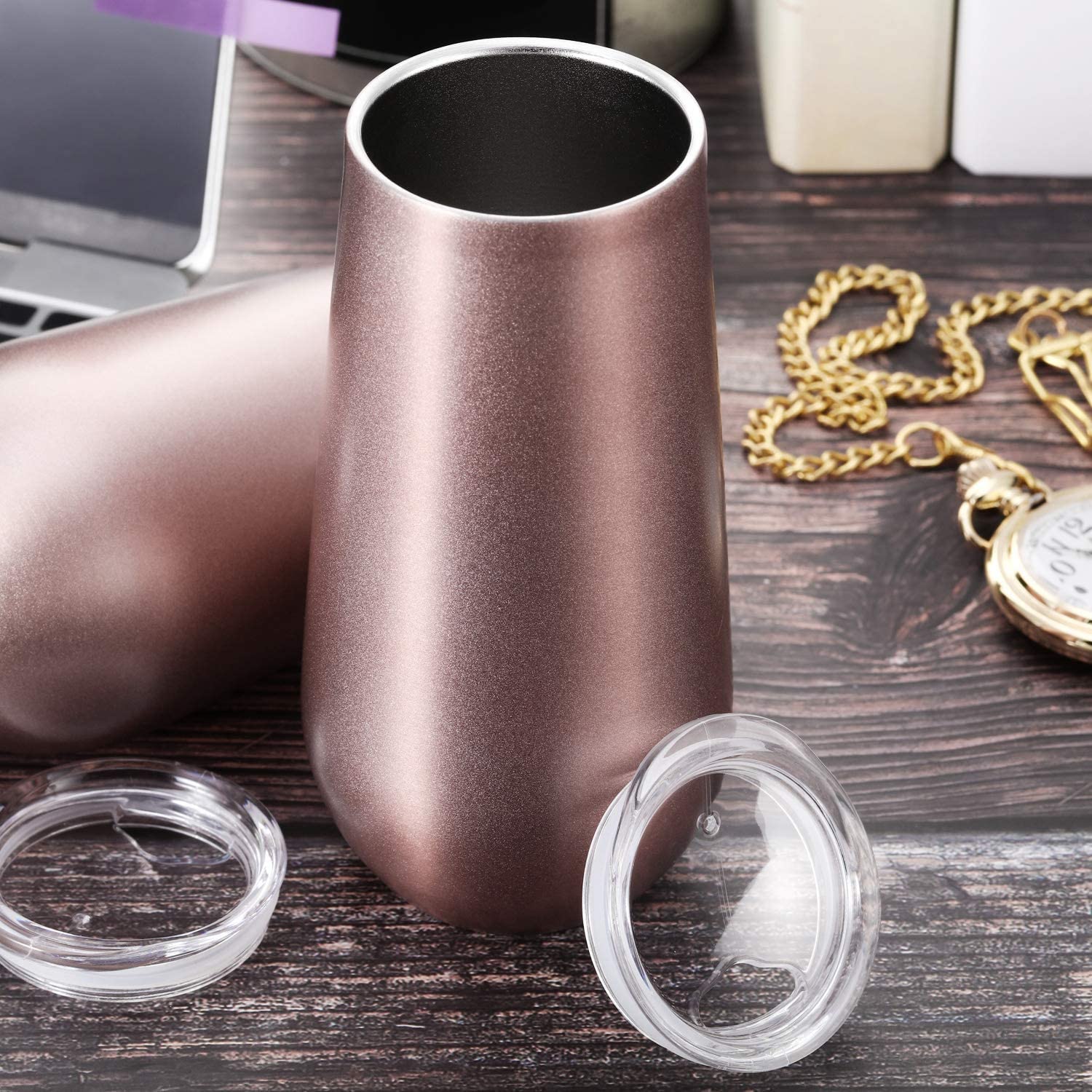 6oz Champagne Flute with Lid