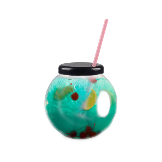 High-Quality Funtime 42oz Fish Bowl Cup Cocktail Glass Drinking Smoothie with Handle, Lid and Straw Manufacturer, Exporter
