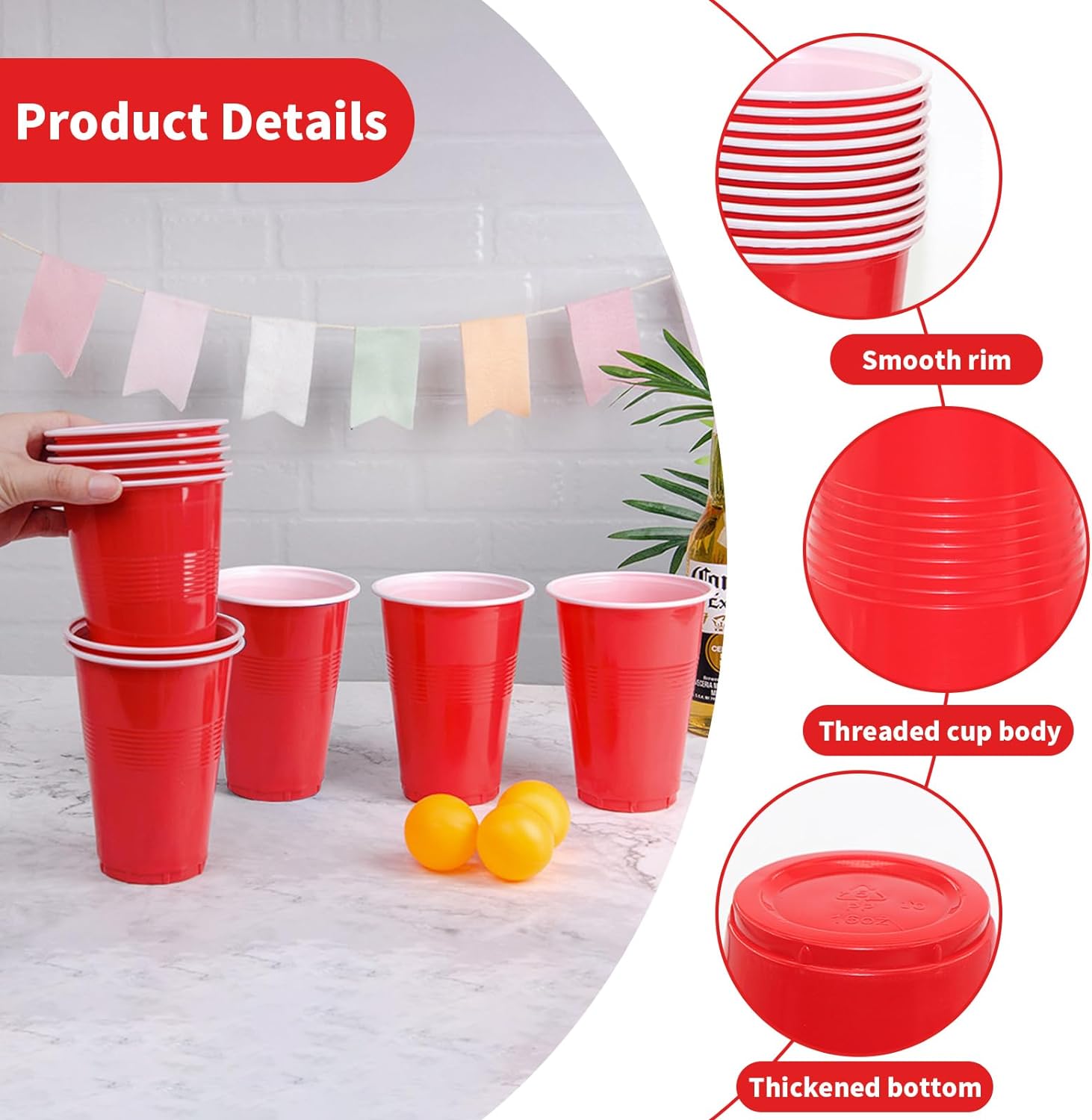 Cheap 12oz/16oz Disposable Cold Drink Red Party Cup Beer Pong Solo Cup Manufacturer, Factory