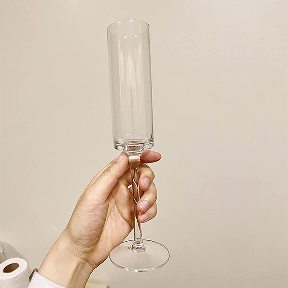 Cheap Acrylic 6oz Square Champagne Glasses Elegant Goblet Champagne Flute for Wedding Factories, Quotes