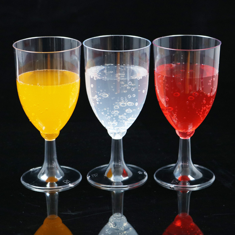 Buy 7oz manufacturer wholesale disposable cup PS glasses one piece plastic wine glass Goblet for party Manufacturers, Quotes