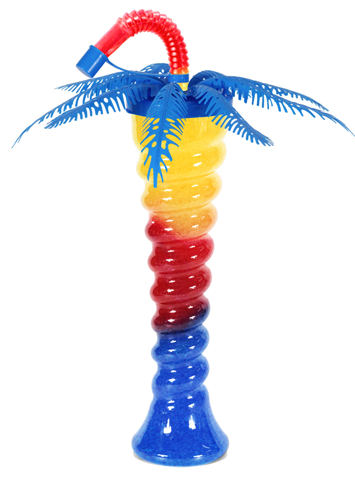 OEM Funtime Promotion New Arrival 12OZ/350ml Plastic Palm Tree Shaped Cup With Straw Manufacturer, Supplier