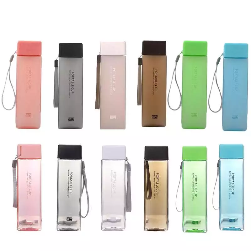 Best Ergonomic 16oz Square Water Bottle with Secure Lid and Carrying Lanyard Supplier, Pricelist