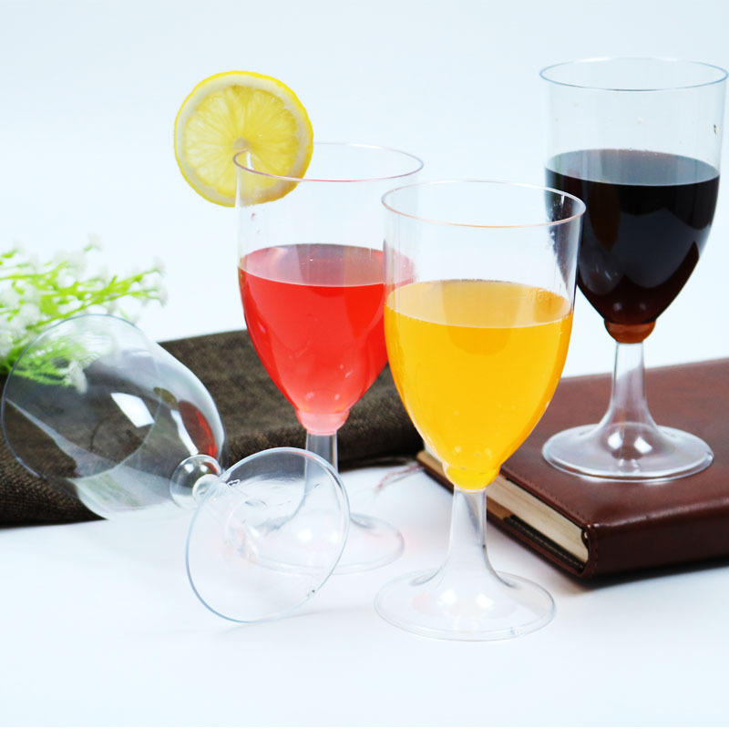 Buy 7oz manufacturer wholesale disposable cup PS glasses one piece plastic wine glass Goblet for party Manufacturers, Quotes