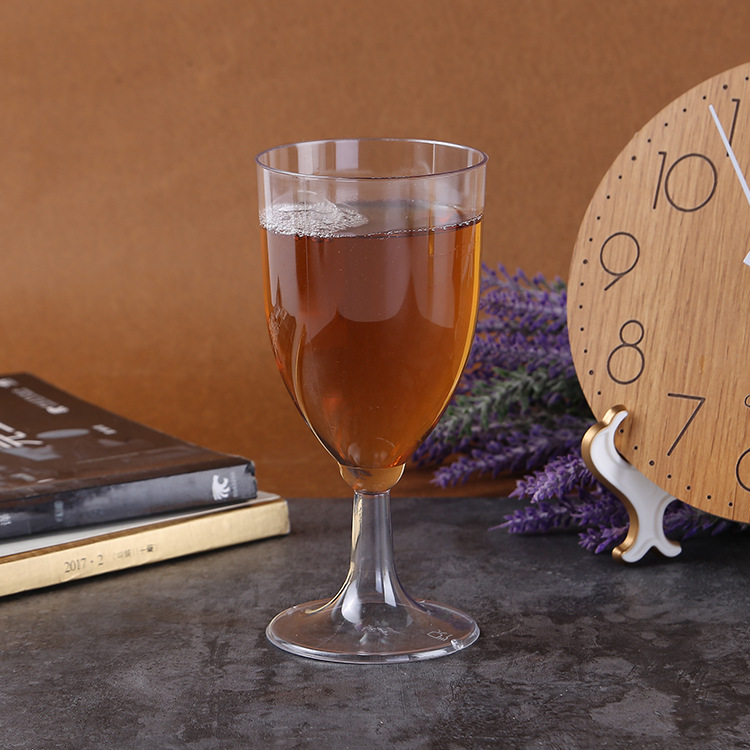 Buy 7oz manufacturer wholesale disposable cup PS glasses one piece plastic wine glass Goblet for party Manufacturers, Quotes
