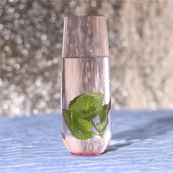 Best Charmlite Thickness Colored Champagne Flutes Stemless Champagne Glass 280ml Acrylic Flutes - 10 oz Manufacturers, Exporter