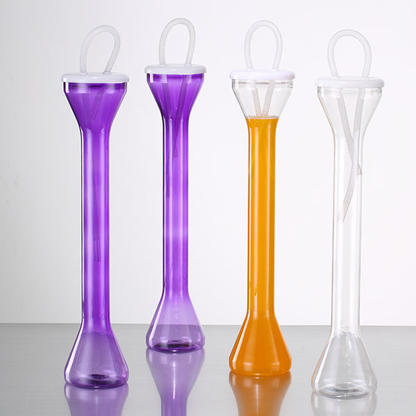 China Charmlite Party Plastic Long Neck Slush Yard Cup With Straw - 24 oz / 700 ml Manufacturer, Manufacturers