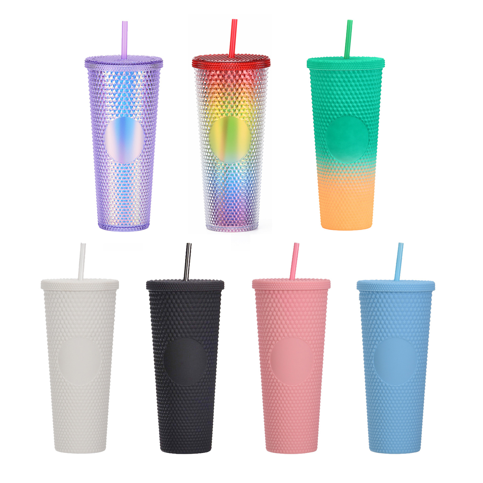 OEM Custom Double Wall Studded Tumbler Cups With Straw Manufacturer, Pricelist
