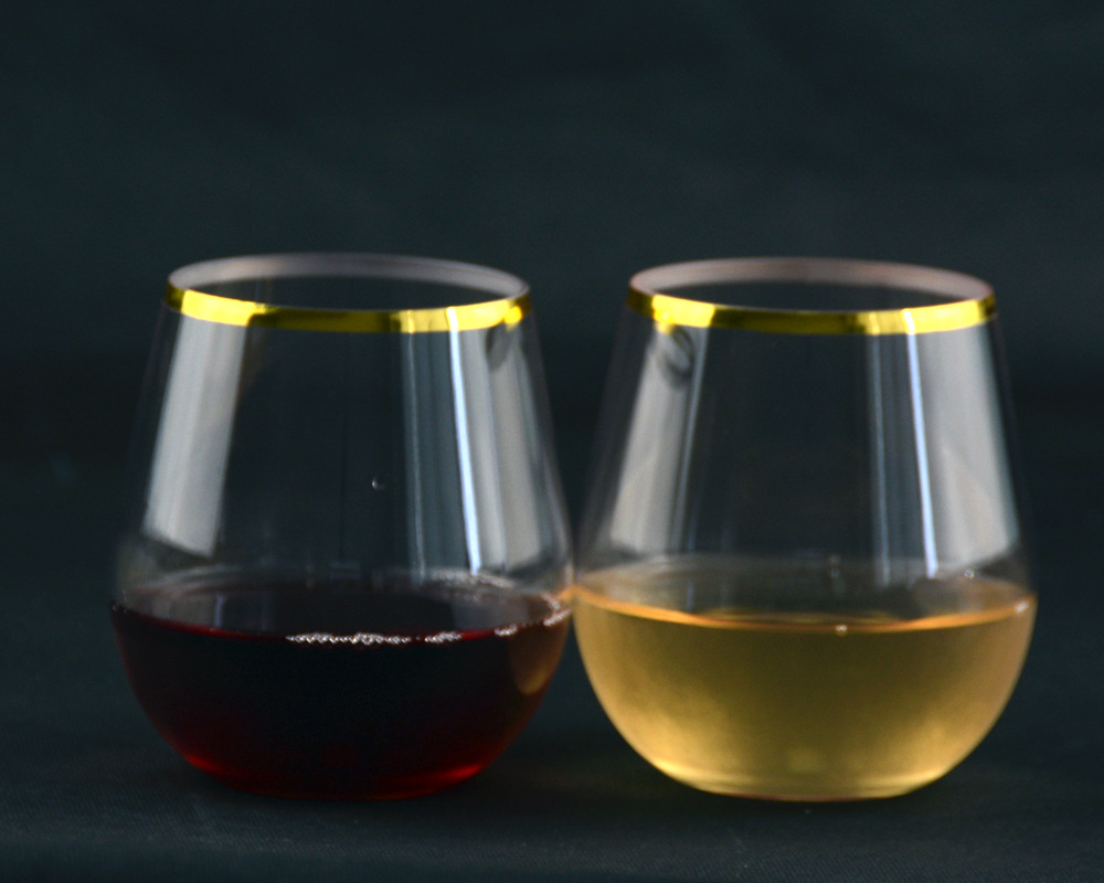 Wholesale 18oz Plastic Stemless Wine Glass Outdoor Unbreakable Reusable Plastic Wine Cup for Wedding Supplier, Suppliers