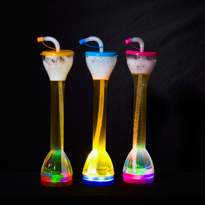 Buy 650ml Customized Plastic LED Yard Slush Cup with Lid and Straw Factories, Quotes