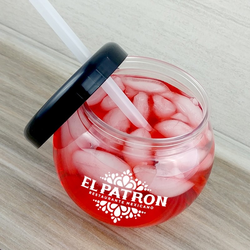 Cheap 22oz /650ml Wholesale Custom Logo Cocktails Plastic Fish Bowl Drinking Cup for Pool Parties Factories, Quotes