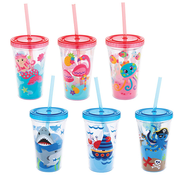 China Charmlite Insulated Double Wall Tumbler Cup with Lid & Reusable Straw - 16 oz - clear Exporter, Exporters