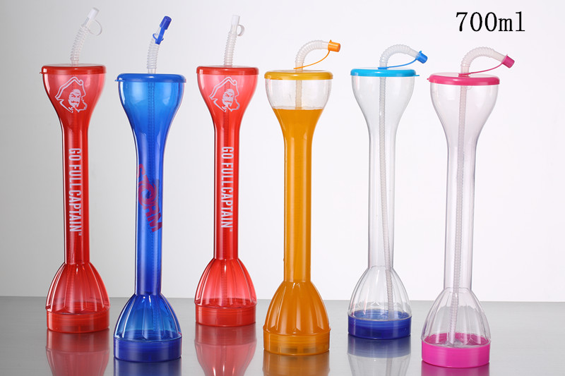 Buy 650ml Customized Plastic LED Yard Slush Cup with Lid and Straw Factories, Quotes