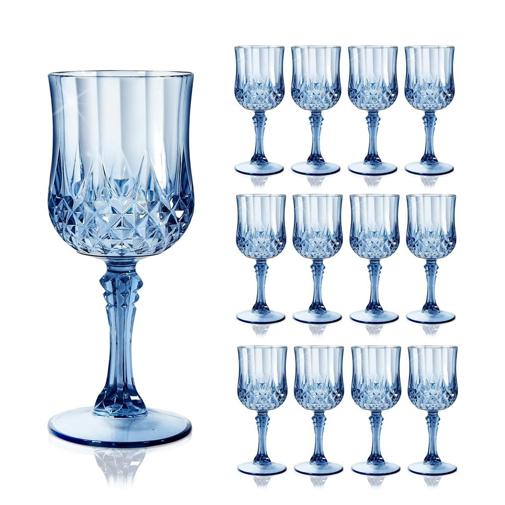 Cheap 7oz Vintage Crystal Goblets Plastic Stemware Drinking Wine Goblets for Wedding Reception Quotes, Exporters