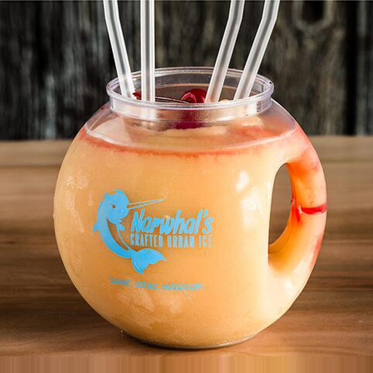 High-Quality Funtime 42oz Fish Bowl Cup Cocktail Glass Drinking Smoothie with Handle, Lid and Straw Manufacturer, Exporter