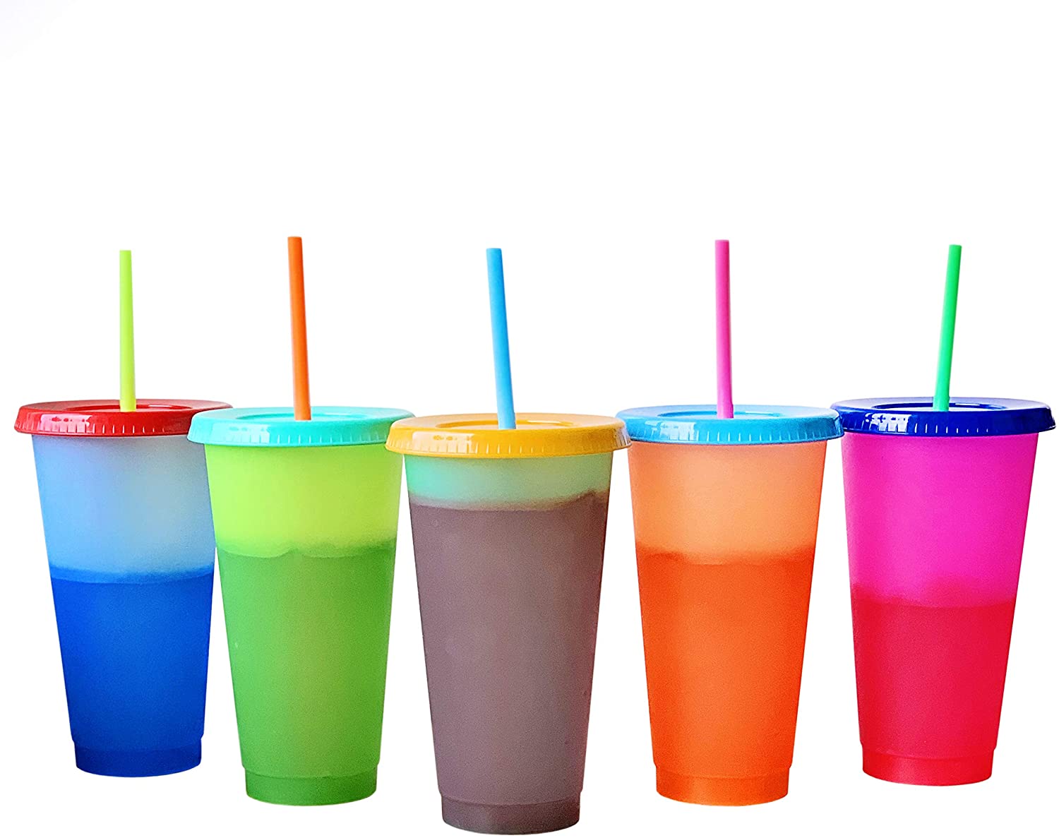 OEM New Product ideas 2020 Amazon Reusable plastic color changing cups 700ml/24 oz magic cold color changing mugs Exporter, Exporters