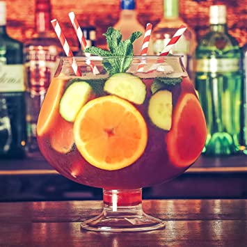 High-Quality Plastic Footed Cocktail Fish Bowl 88oz / 2.5 Litre Party Cocktail Magarita Glass Supplier, Factories