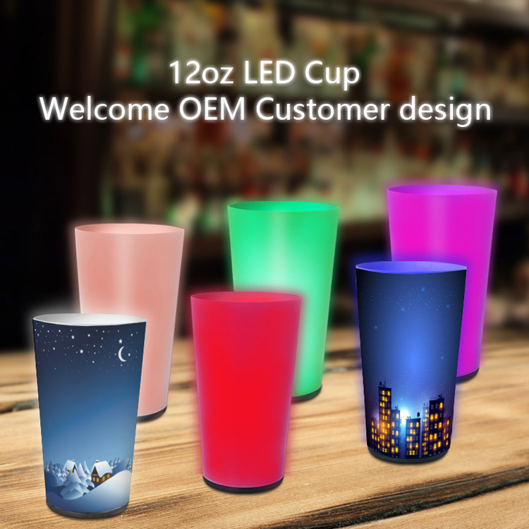Best Auto-sensing 12oz/14oz/16oz Led Tumbler Multicolor Glow In The Dark Led Light Up Cup For Parties Manufacturer, Factories