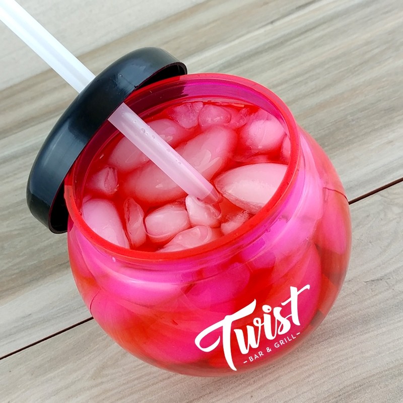 Cheap 22oz /650ml Wholesale Custom Logo Cocktails Plastic Fish Bowl Drinking Cup for Pool Parties Factories, Quotes