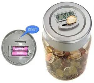 Digital Coin Counter Jar Usage