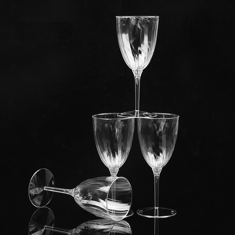 High-Quality 8oz CLASSIC STEMWARE DISPOSABLE PLASTIC WINE GLASSES Reusable Wine Cups for Upscale Wedding and Event Suppliers, Pricelist