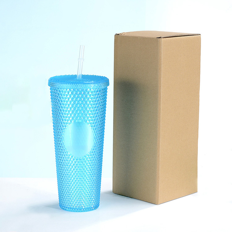 OEM Custom Double Wall Studded Tumbler Cups With Straw Manufacturer, Pricelist