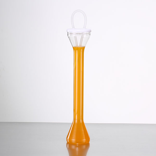 China Charmlite Party Plastic Long Neck Slush Yard Cup With Straw - 24 oz / 700 ml Manufacturer, Manufacturers