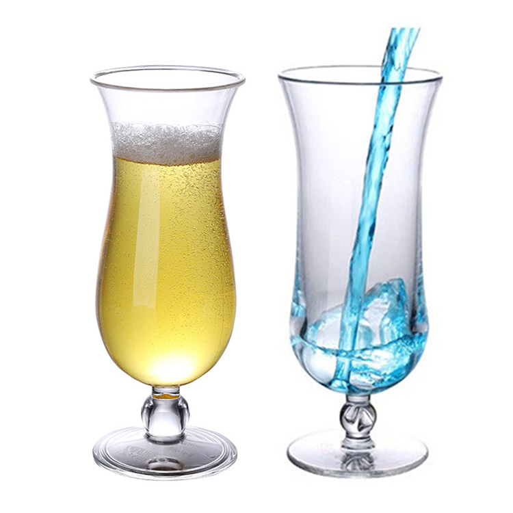 OEM 15oz Plastic Goblet Hurricane Cocktail Glass Tropical Pina Colada Cocktail Cups for Juice Margarita Suppliers, Pricelist