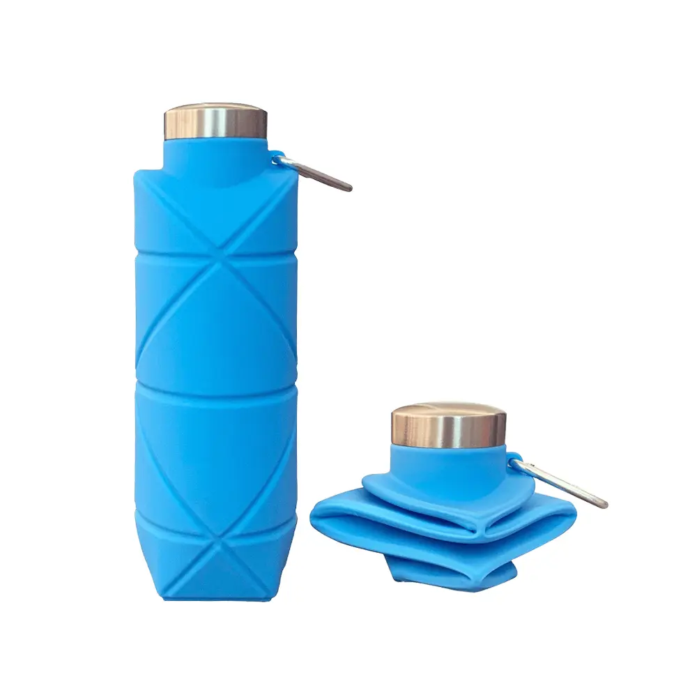 Silicone Folding Water Bottle — collapsible travel bottle