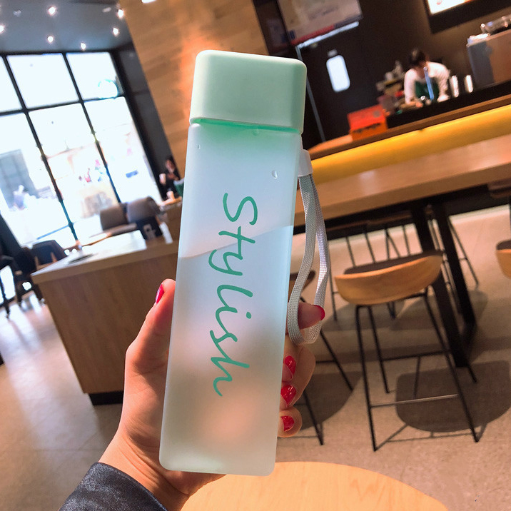 Best Ergonomic 16oz Square Water Bottle with Secure Lid and Carrying Lanyard Supplier, Pricelist