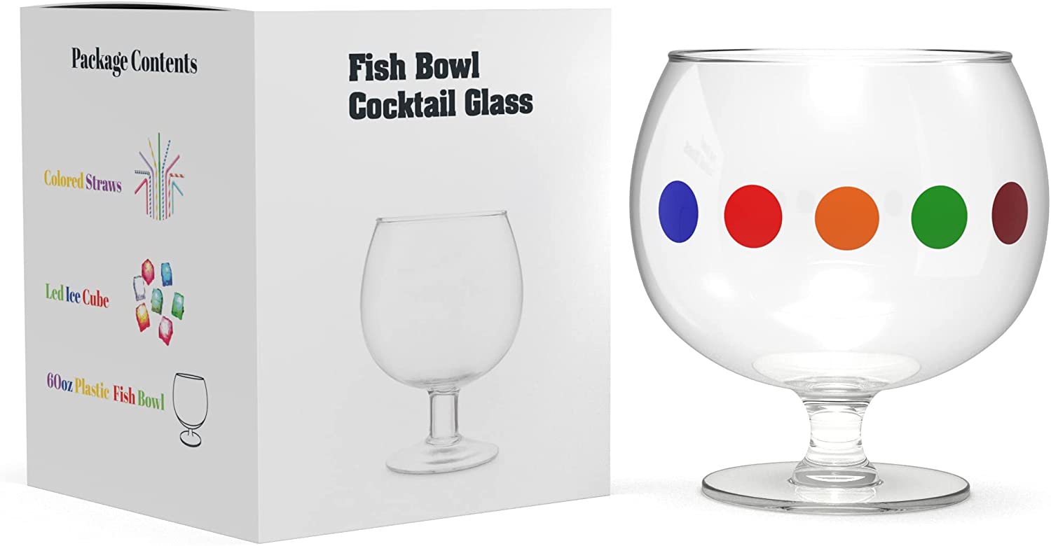 OEM Funtime Top Sale 60oz Plastic Fish Bowl Cocktail Custom Shatterproof Fish Bowl Cup With Straw Manufacturers, Exporter
