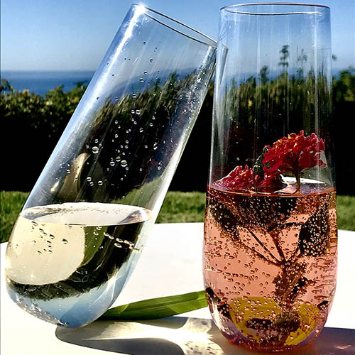 Stemless Champagne Glass Application 2