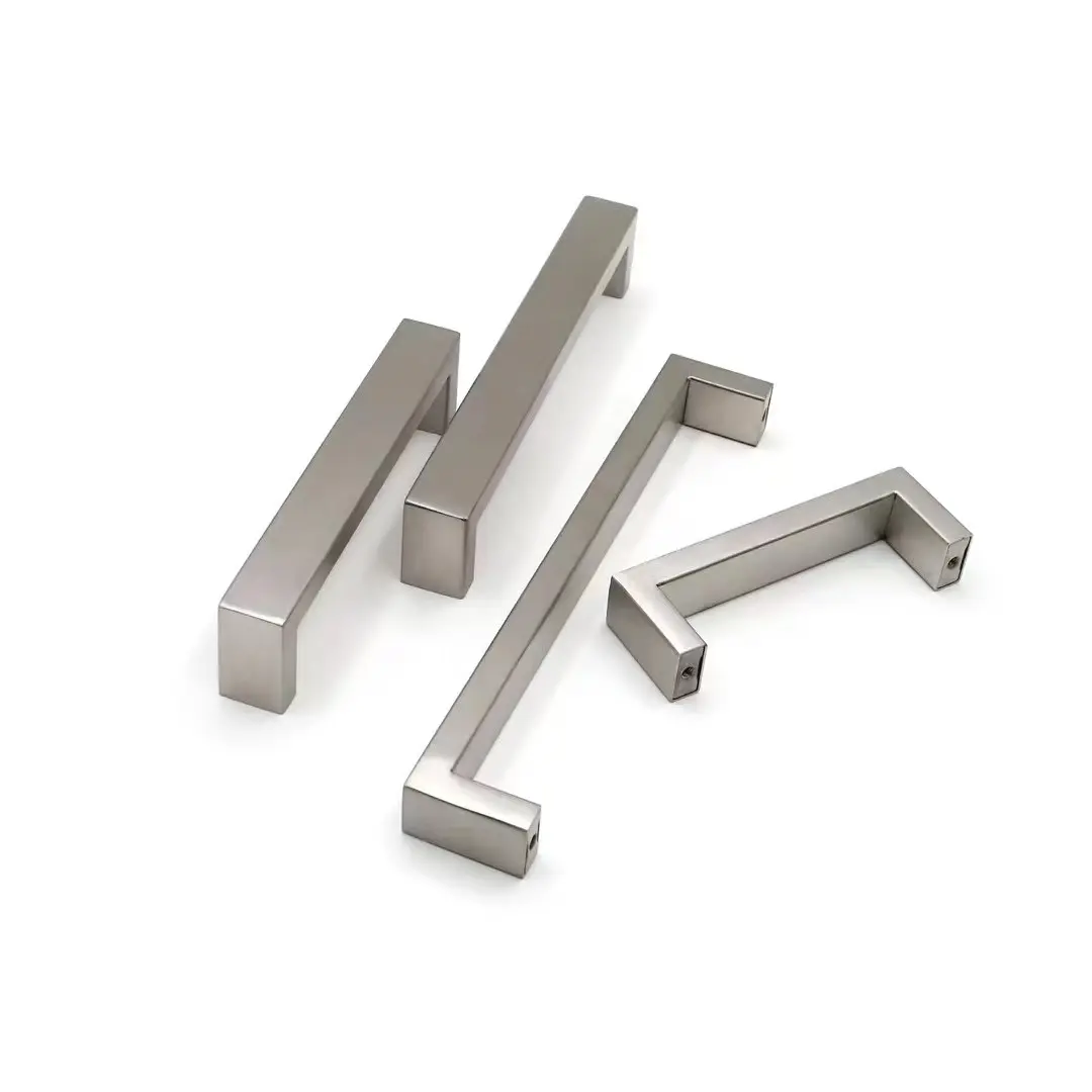 China Factory Suppliers Square Tube Wardrobe Handles - Durable Stainless Steel Cabinet Handles with Round Feet