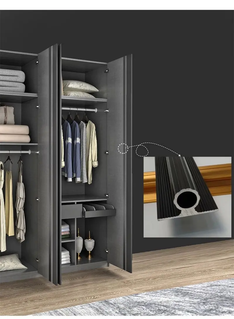 Door panel straightener application in wardrobe