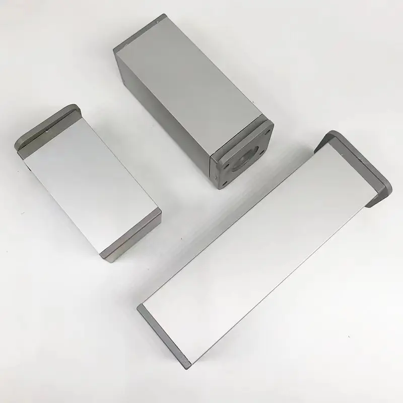 China Suppliers Factory Square Aluminum Alloy Furniture Legs for Sofa, Cabinet, and TV Stands - Adjustable Support Feet