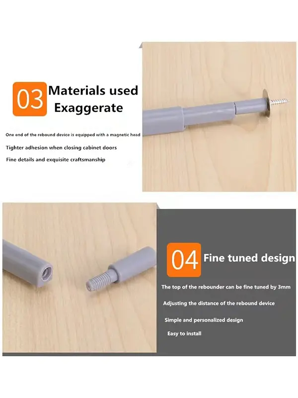 Handle-free wardrobe door application setup