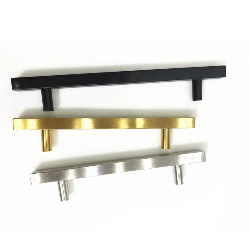 Wholesale Simple Luxurious Brushed Gold Cabinet Handles | China Suppliers & Factory for Stainless Steel 201/304 Furniture Hardware Factory, Factories