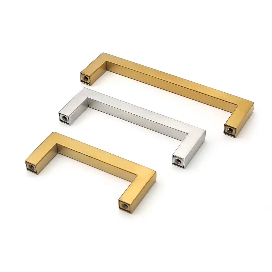 China Factory Suppliers Square Tube Wardrobe Handles - Durable Stainless Steel Cabinet Handles with Round Feet