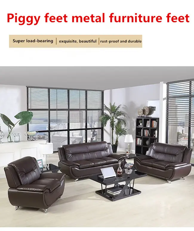 Modern chrome cabinet leg support