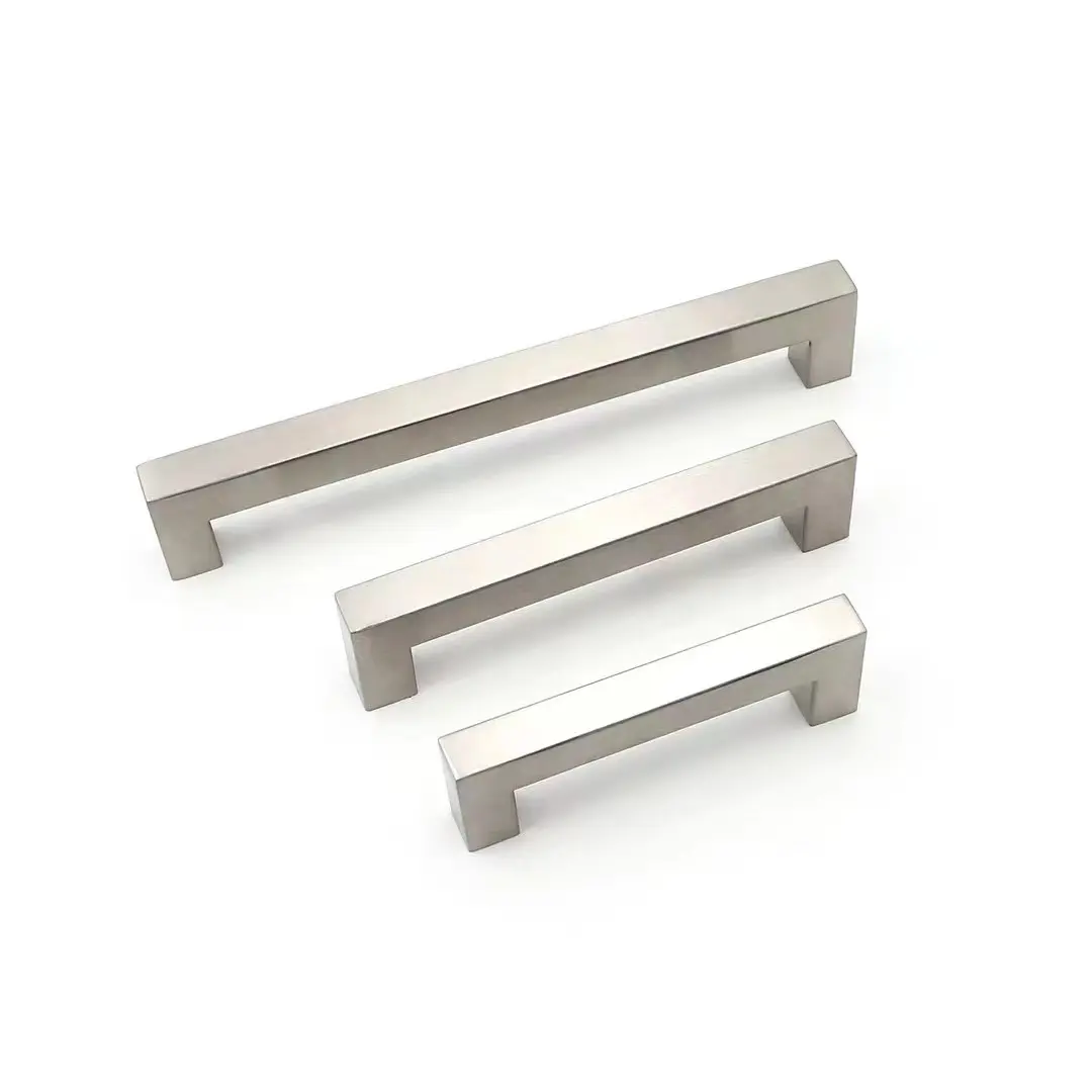 China Factory Suppliers Square Tube Wardrobe Handles - Durable Stainless Steel Cabinet Handles with Round Feet