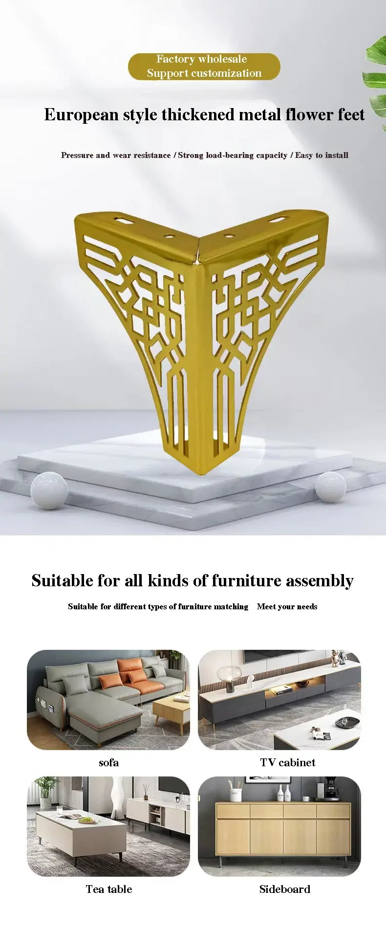 Window style cabinet leg application 2