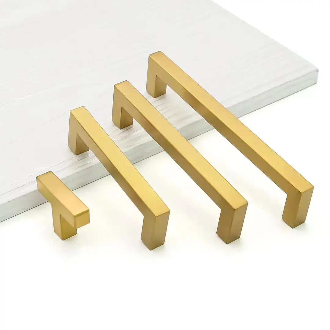 China Factory Suppliers Square Tube Wardrobe Handles - Durable Stainless Steel Cabinet Handles with Round Feet