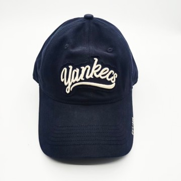 Vintage Navy Cotton Baseball Cap with 3D Embroidery