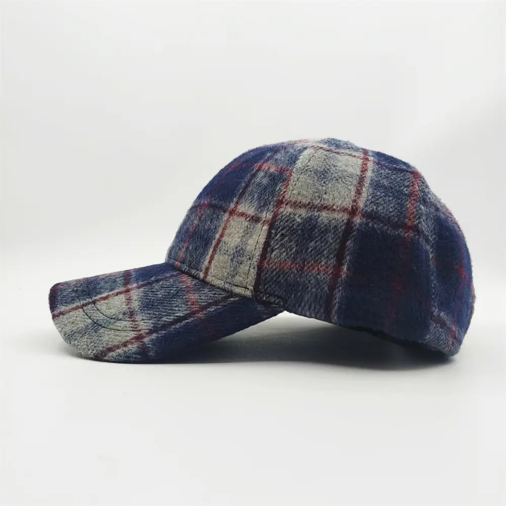 Custom Plaid Tweed Baseball Cap for Men and Women - Winter Hat from China Suppliers and Factory, Vintage British Style Supplier, Suppliers
