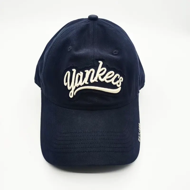 High-Quality Vintage Navy Cotton Baseball Cap with 3D Yankecs Embroidery Supplier, Factories