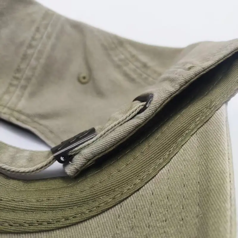High-Quality 2026 Washed Cotton Baseball Cap with Brown Leather Patch – Vintage Style Manufacturer, Factories
