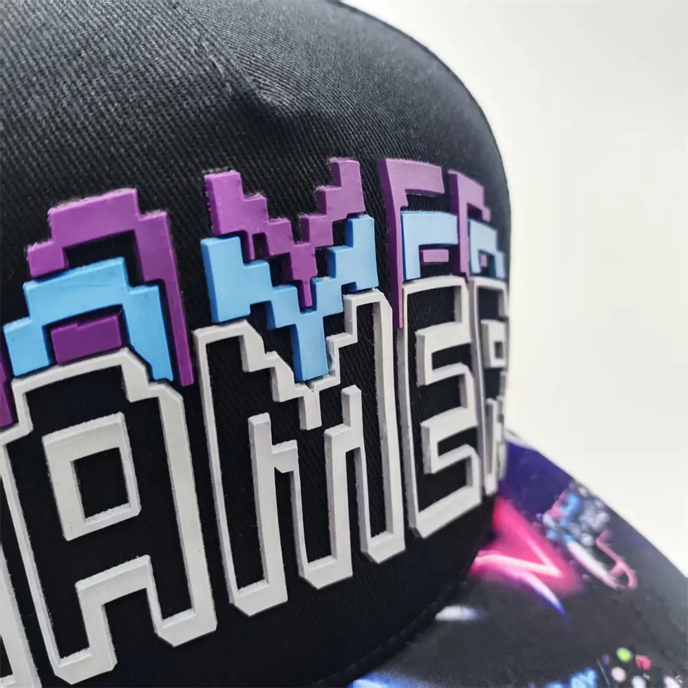 China China Suppliers Factory 5-Panel GAMER Hip Hop Cap for Gaming Culture - Black with Gaming Graphics Supplier, Factories