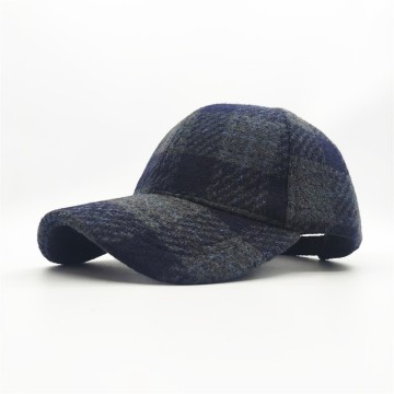 Plaid Wool Baseball Cap for Winter — Vintage Tartan