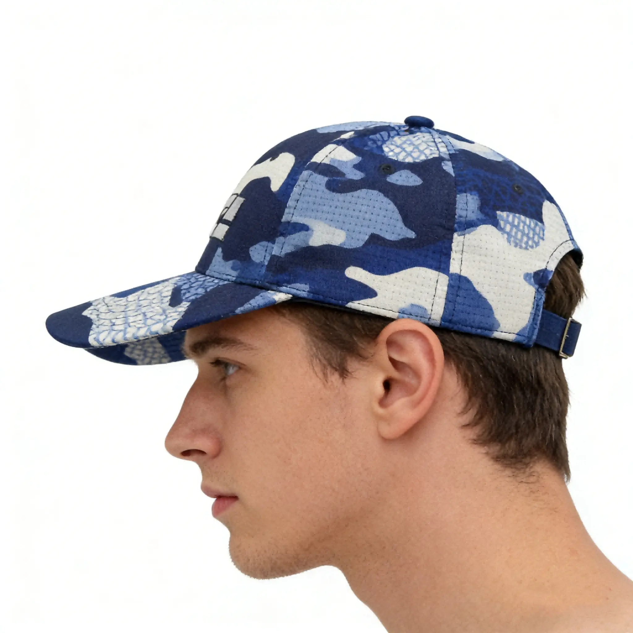 Custom China Suppliers Camo Fishing Hat with Long Brim - Breathable Outdoor Baseball Cap from Factory for Men Suppliers, Factories