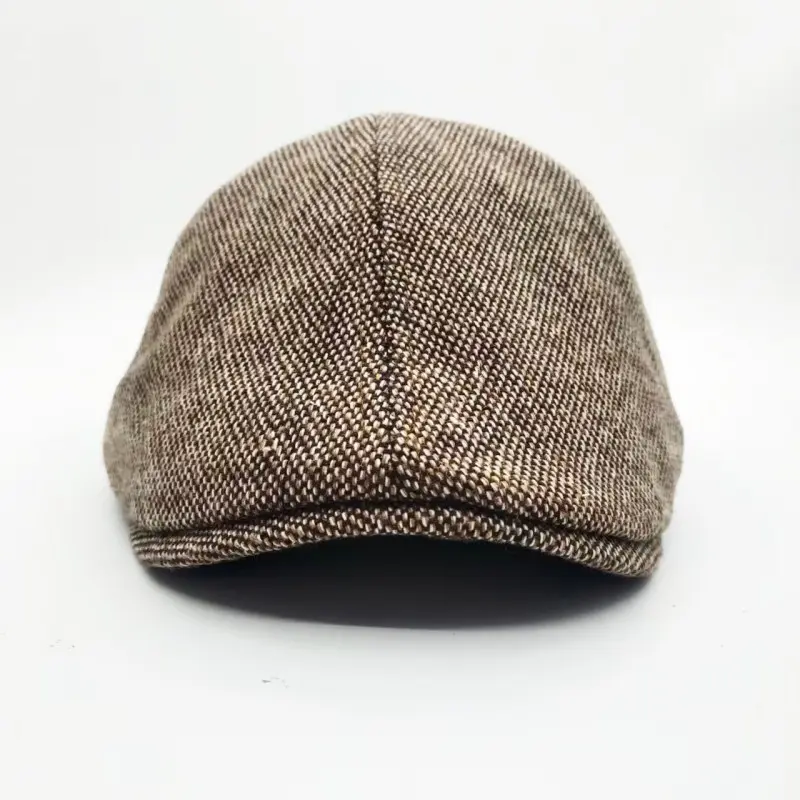 High-Quality Brown Tweed Newsboy Cap – Wool Blend Winter Hat for Men and Women Manufacturer, Factories